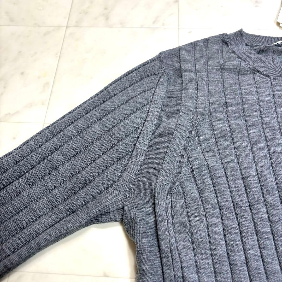 risingsun です★新品★18Gワイドリブ メリノウール×シルク