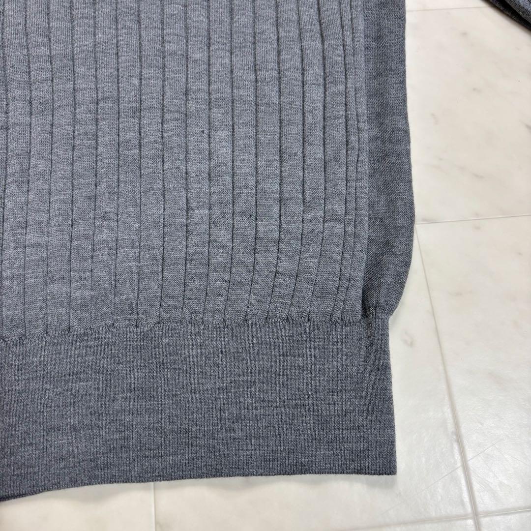 risingsun です★新品★18Gワイドリブ メリノウール×シルク