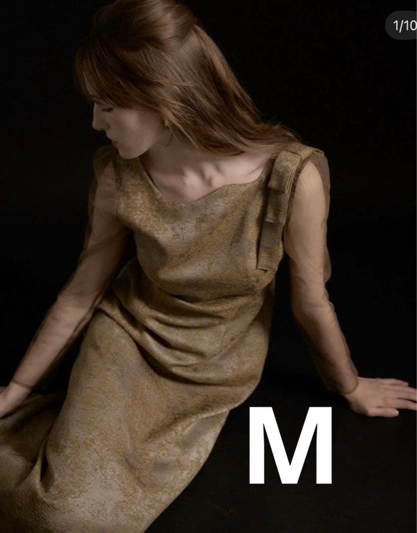 専用shoulder ribbon jacquard dress