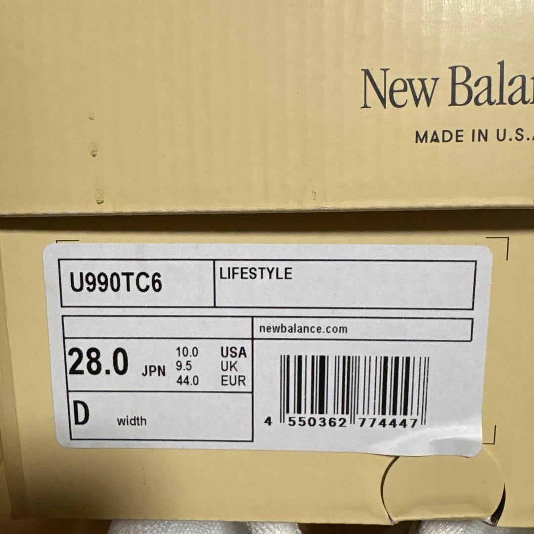 ニューバランス　U990TC6 28cm