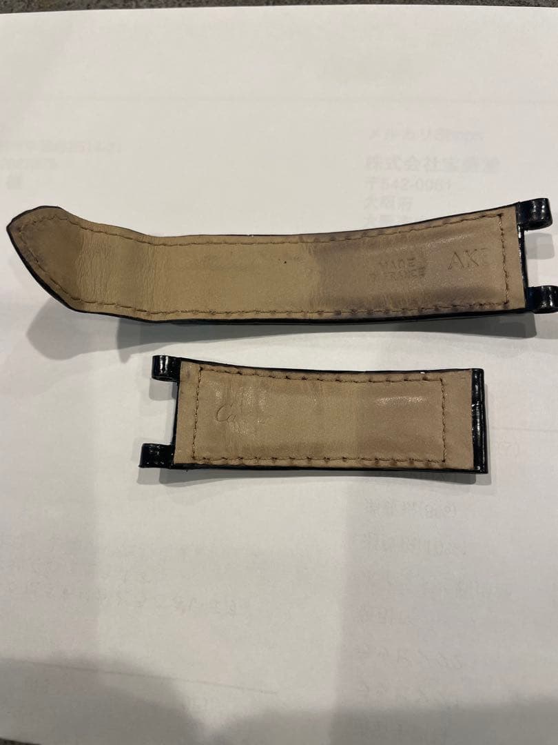 カルティエ　パシャ専用バンド　ブラック　純正