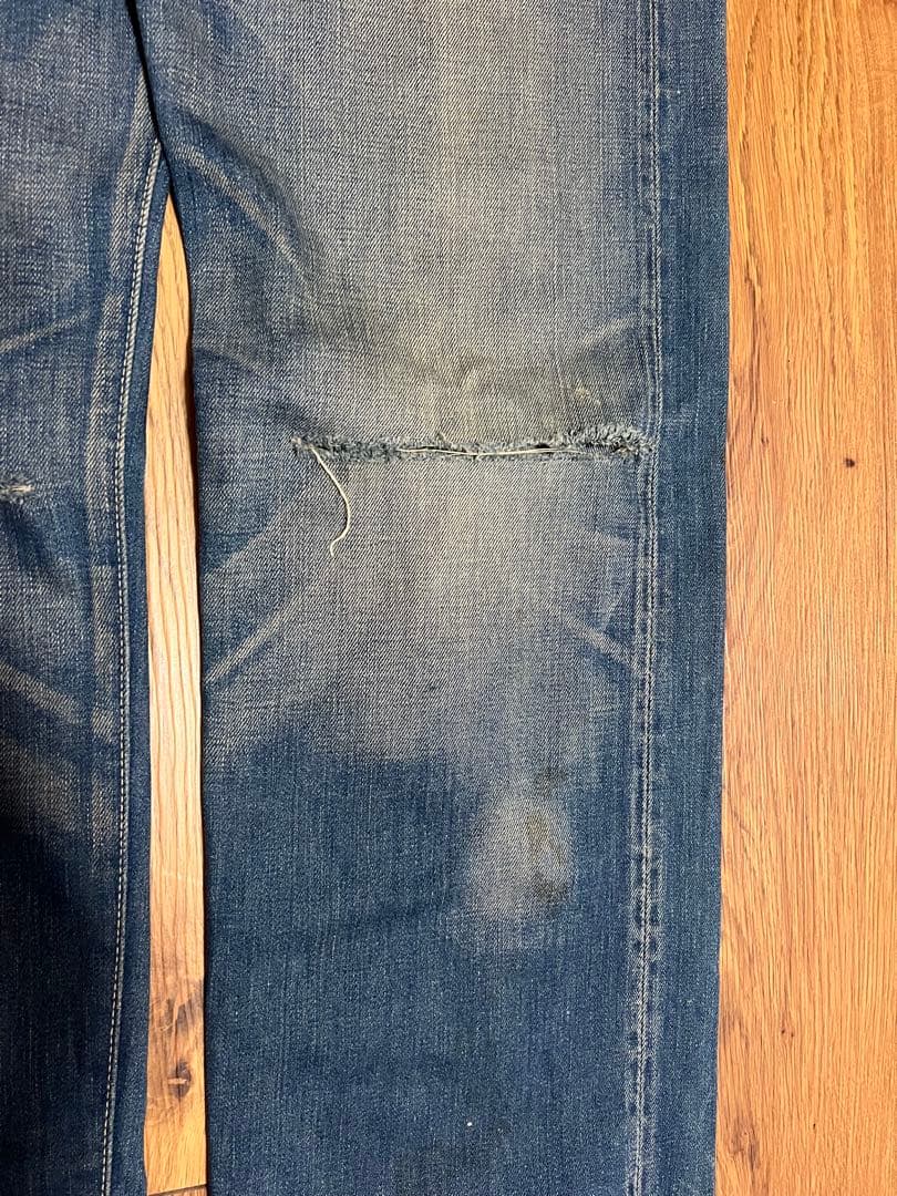 Levi's 501xx 1955年　復刻版　デニム ダメージ加工　赤耳