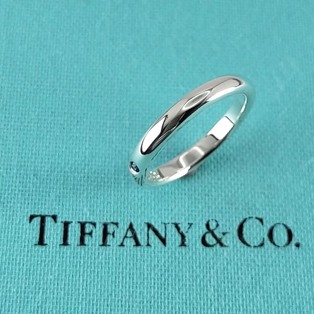 ◆SALE【ティファニー】スタッキングバンド　サファイア　リング　９号　2202