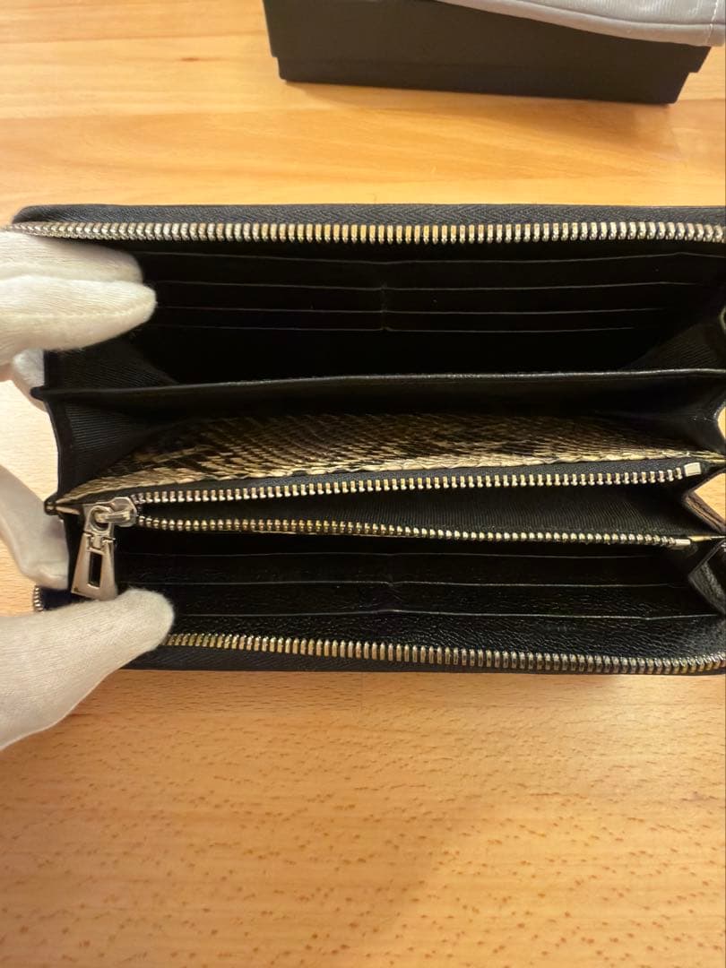 三京商会 ヘンローン ナイルクロコダイルxパイソン 長財布 一枚革