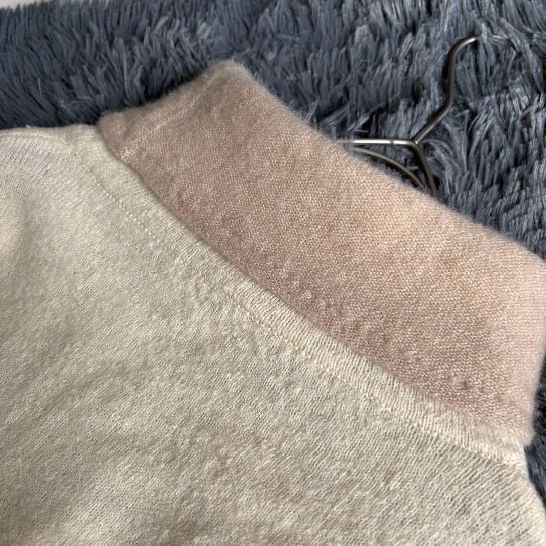 45R マリンクラフトタートルネックニット カシミヤネック オフホワイト 0