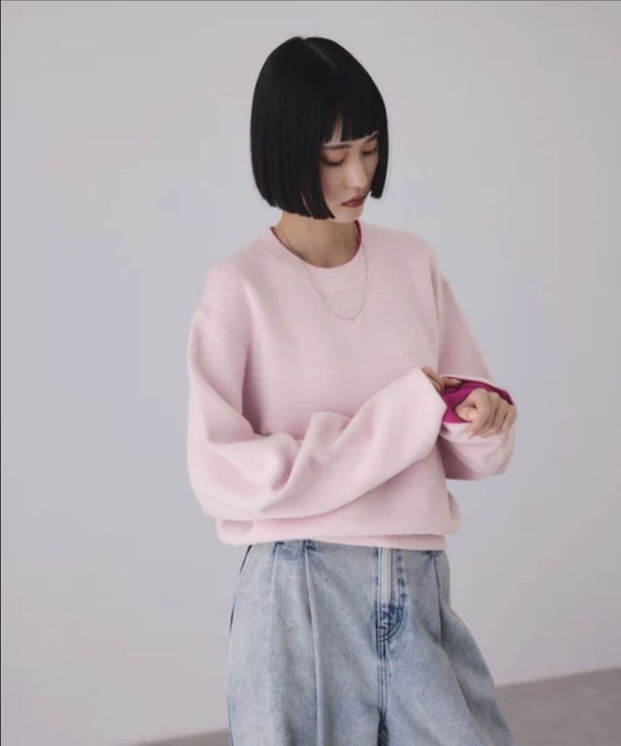 【新品】ADAM ET ROPÉ バイカラーリバーシブルニットプルオーバー