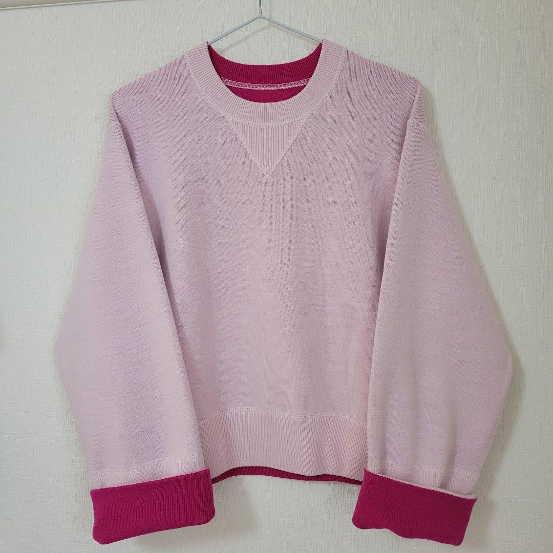 【新品】ADAM ET ROPÉ バイカラーリバーシブルニットプルオーバー