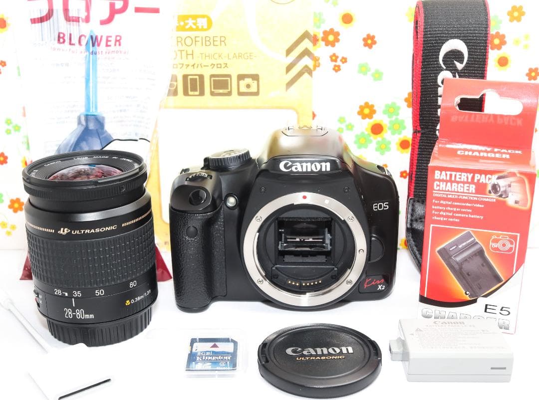 美品 キャノン Canon kiss x2☆スマホに転送☆お手軽一眼レフ♪