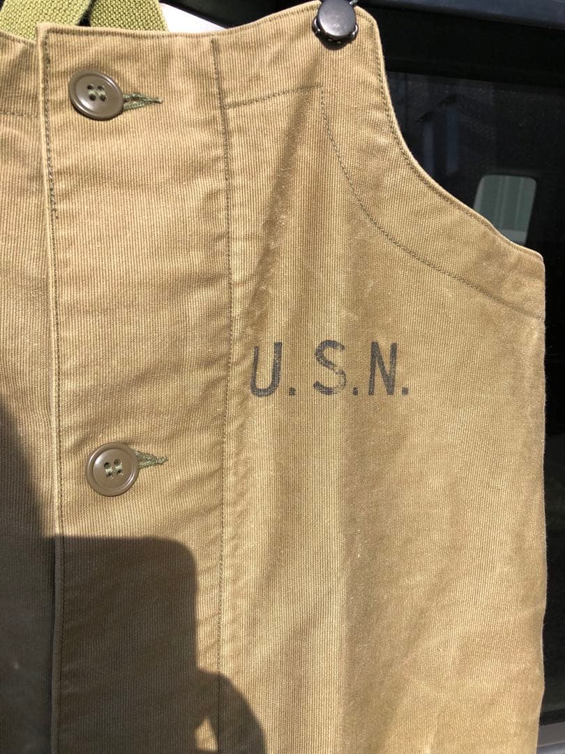 オリジナル 40s US NAVY デッキパンツ オーバーオール アメリカ海軍