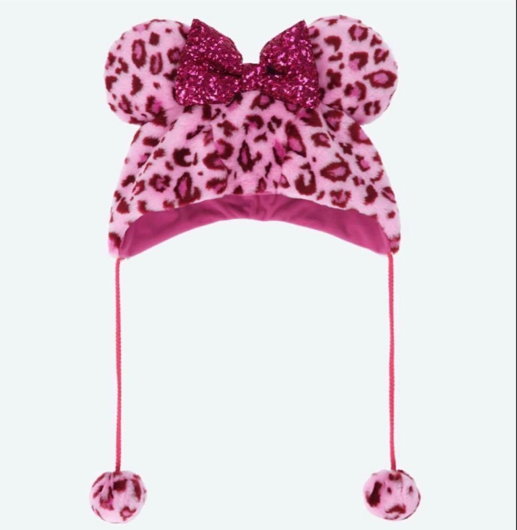 ディズニー　豹柄　ファンキャップ　ピンク