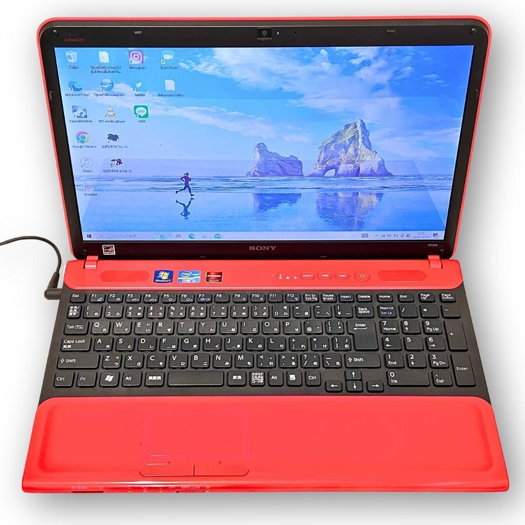 【美品】人気のSONY VAIOネオンピンクノートパソコン/core i3