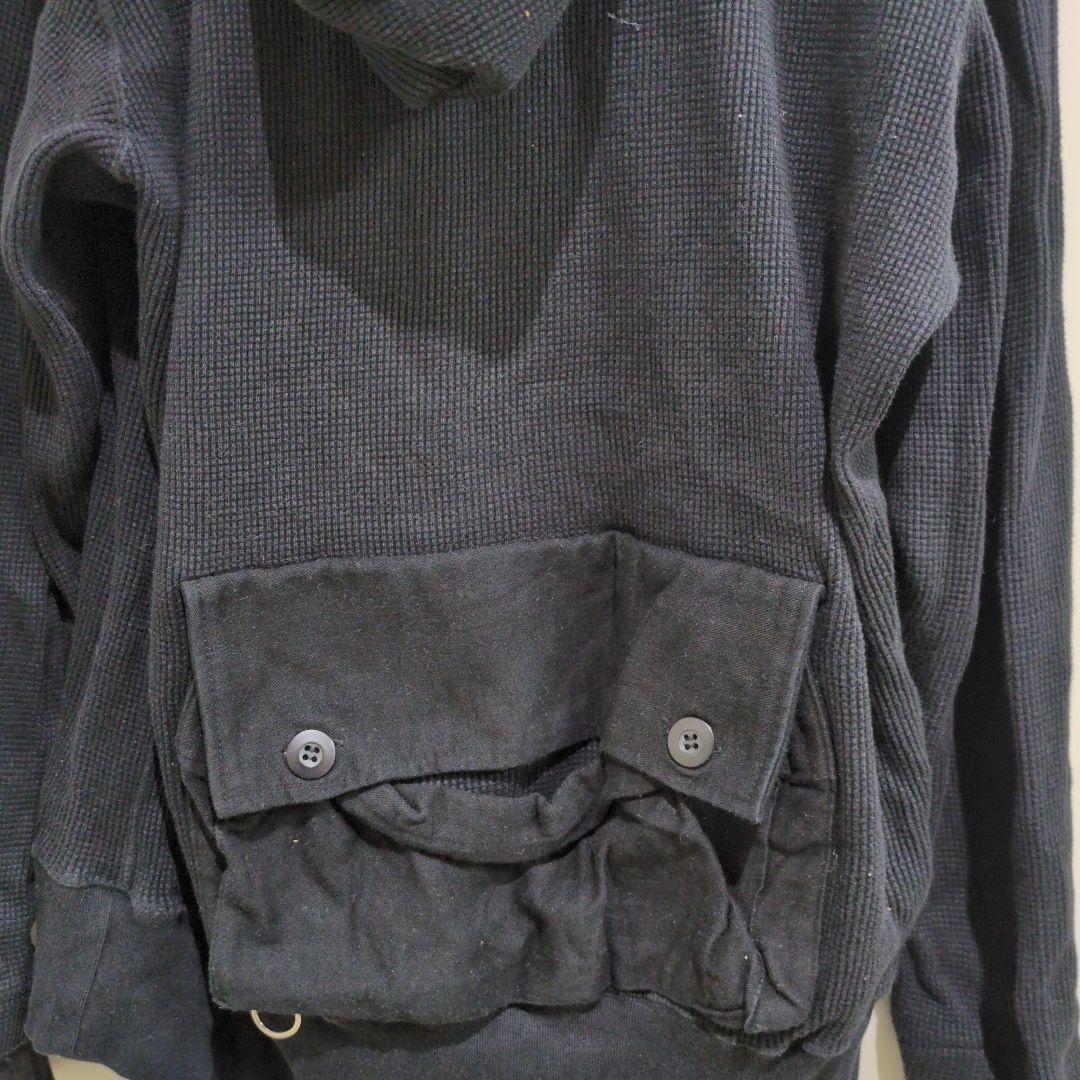 undercoverism サーマルジップ　ミリタリーポケット付き黒パーカー M