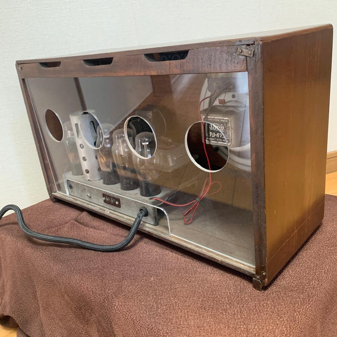 【昭和レトロ】レア品　真空管ラジオ シャープPD−67S 稼働品　インテリア