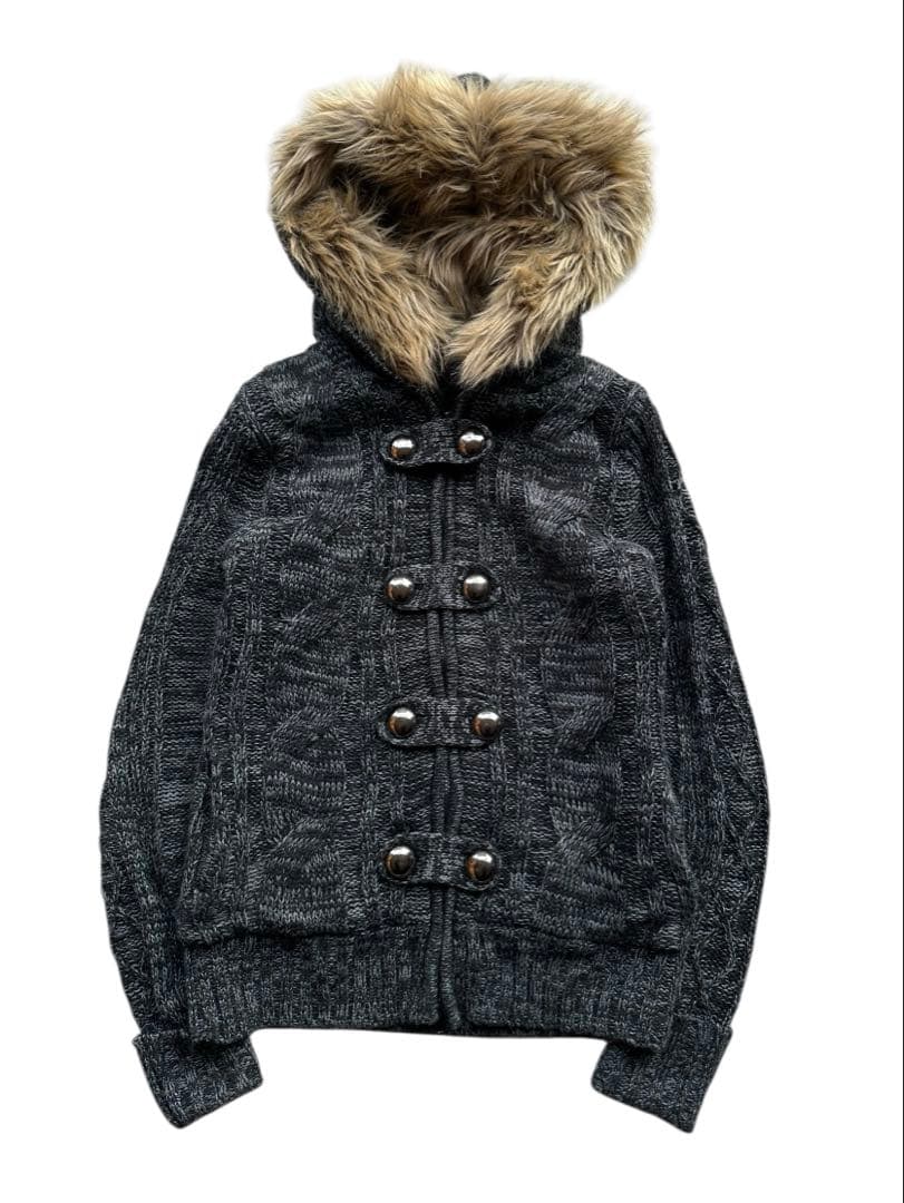 トップス fur hooded napolen zip hoodie