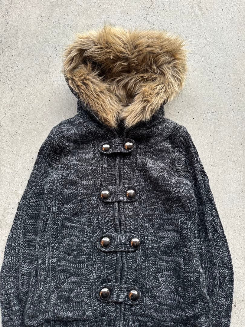 トップス fur hooded napolen zip hoodie