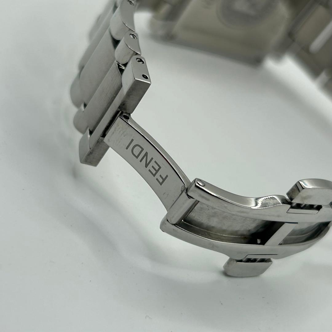 美品 稼働品 FENDI フェンディ クアドロ 60500G スクエア シルバー