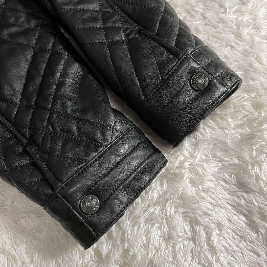 ヒステリックグラマー レザージャケット ラムレザー キルティングデザイン