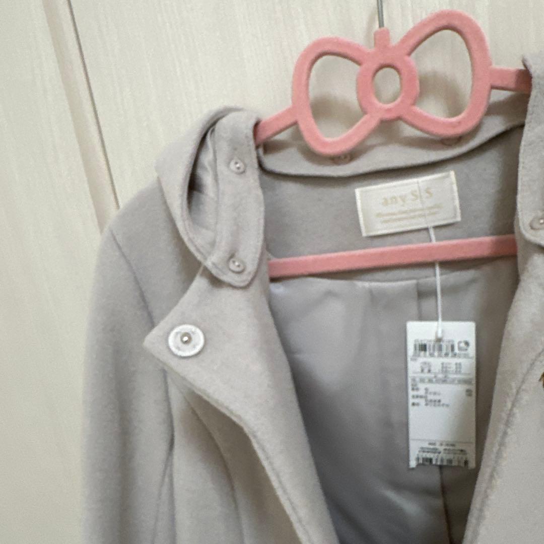 any sis　ショートコート　フード付き ダッフルコート