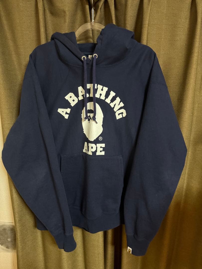 A BATHING APE ネイビー XL パーカー