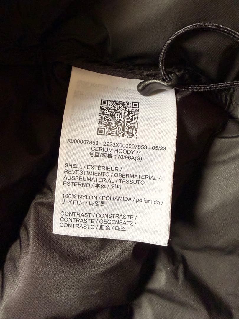 ARC'TERYX アークテリクス　セリウムフーディー　Sサイズ　ブラック