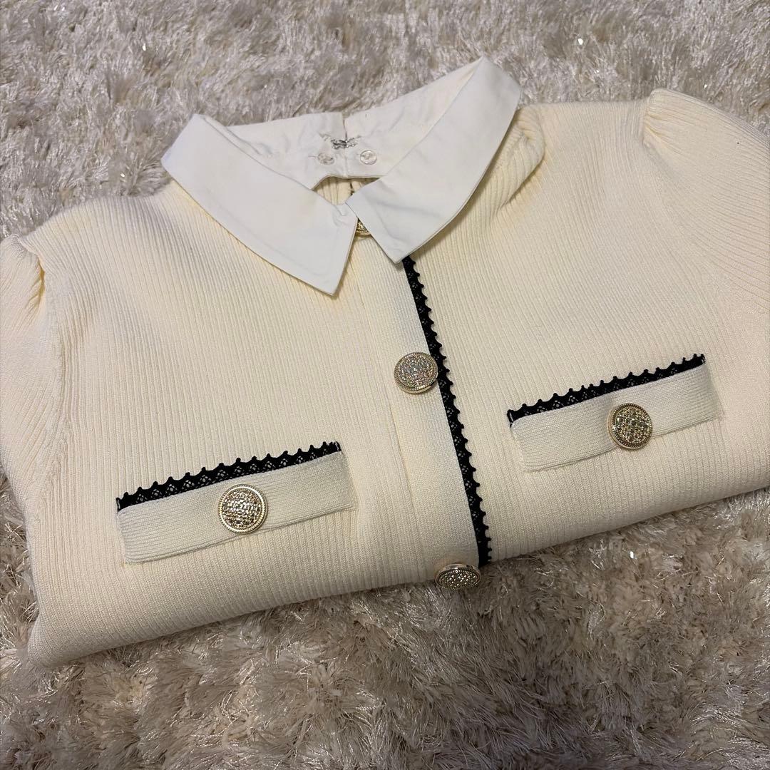 (新品未使用)アプワイザーリッシェ♡衿付2wayニットワンピース