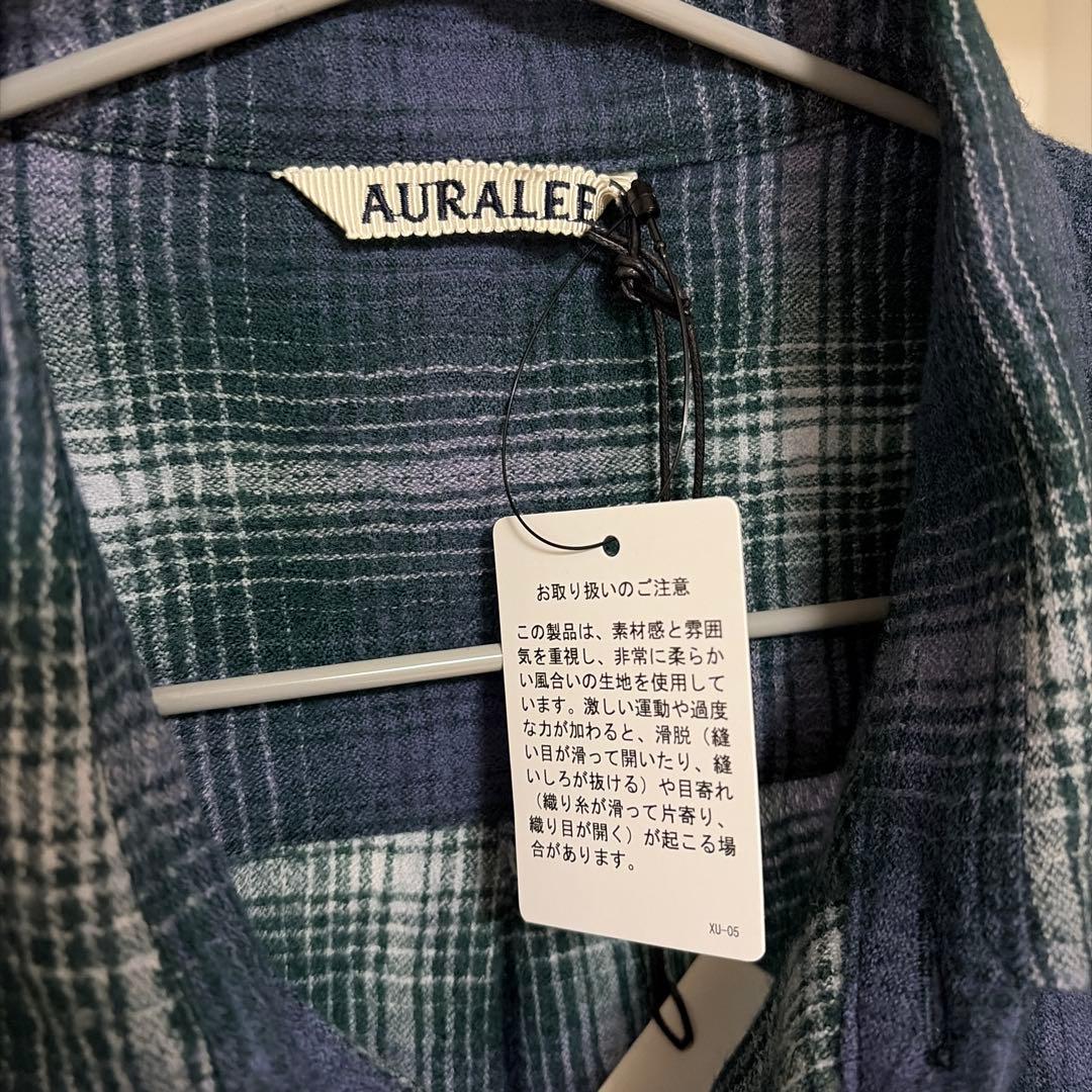 トップス AIRY WOOL CHECK SHIRT