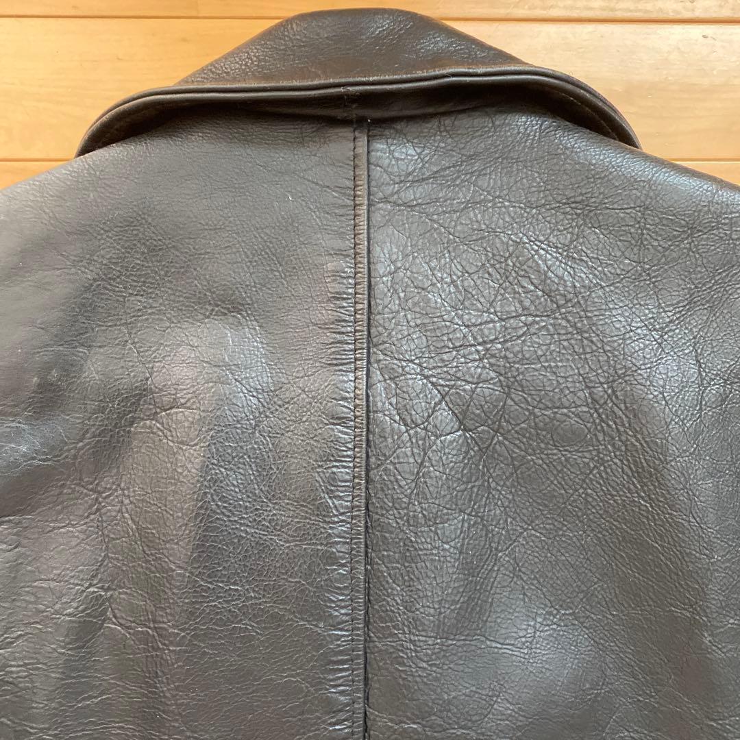 Schott ブラックレザーシングルライダースジャケット　USA製 38