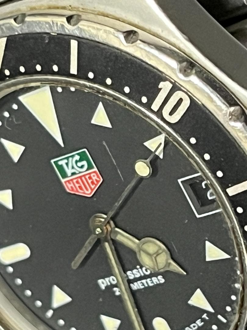 ◆TAG HEUER タグホイヤープロフェッショナルブラック 腕時計　08175