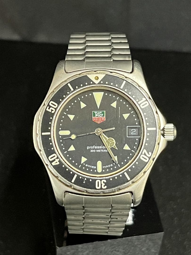 ◆TAG HEUER タグホイヤープロフェッショナルブラック 腕時計　08175