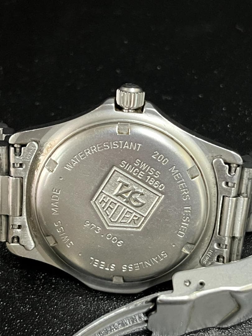 ◆TAG HEUER タグホイヤープロフェッショナルブラック 腕時計　08175