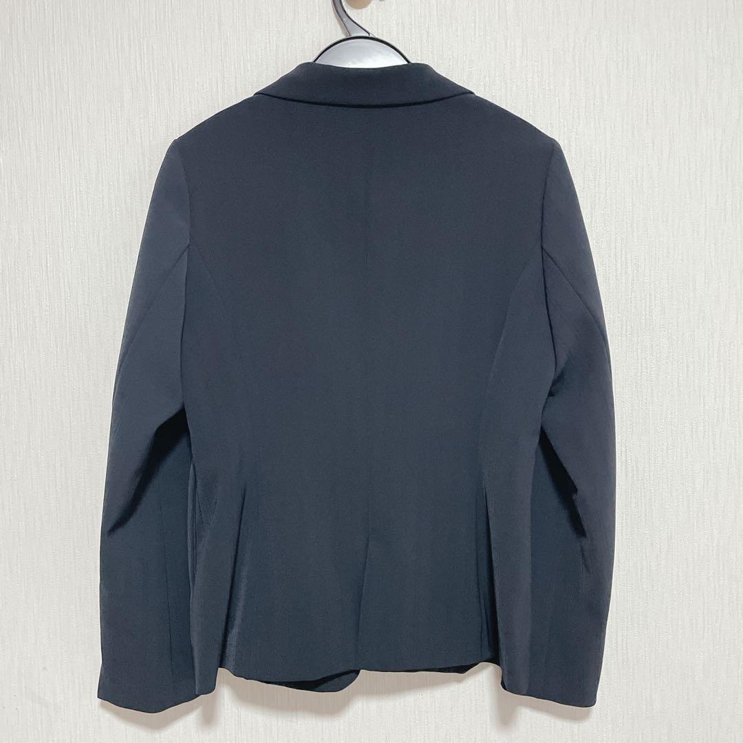 INDIVI 40 シャドウストライプ　ネイビー　パンツスーツ