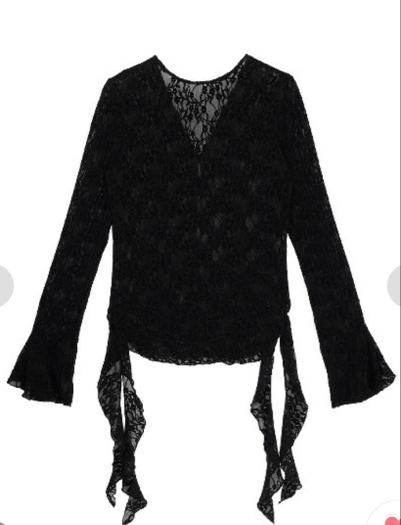 AMERIアメリUND 2WAY CUT LACE FRILL TOP レース
