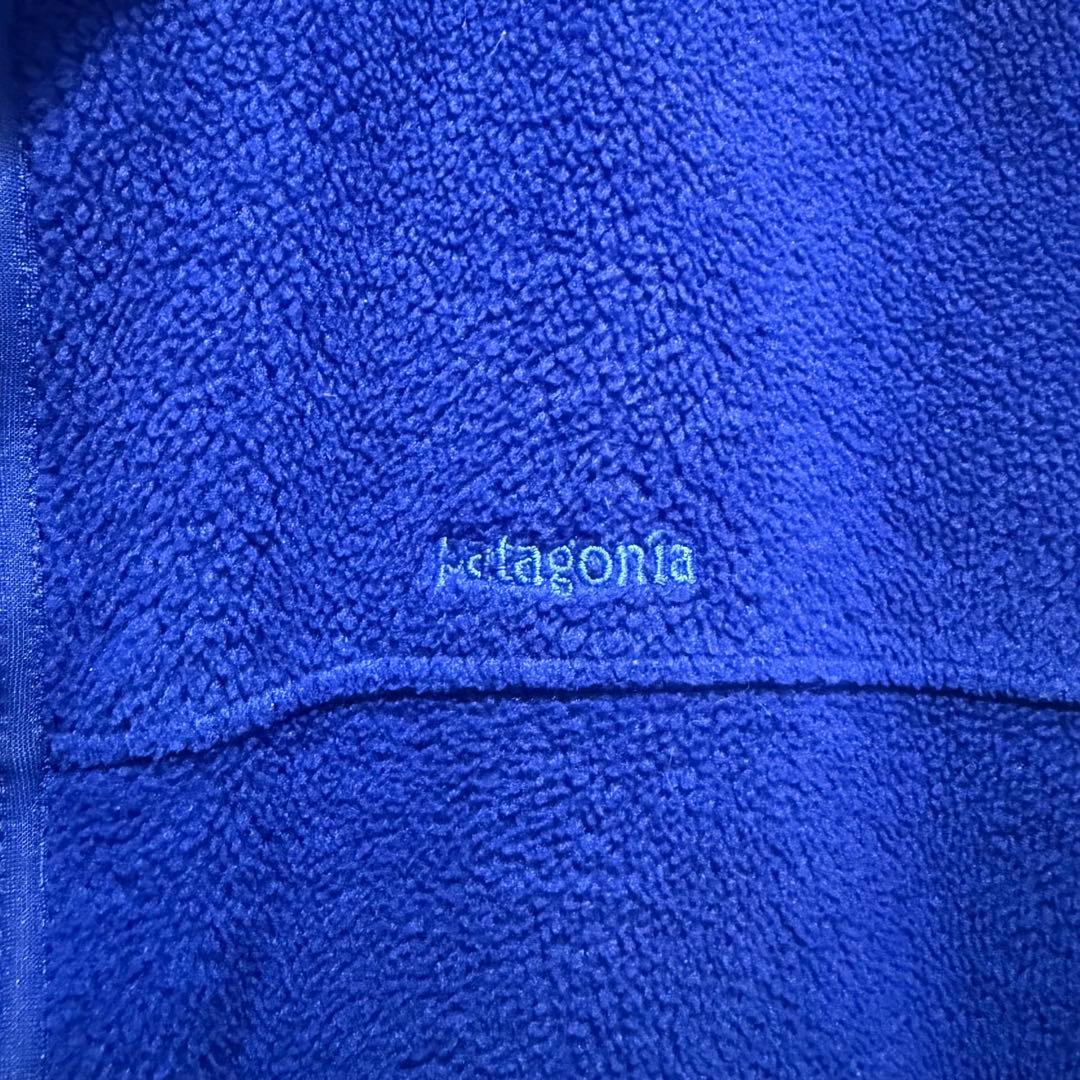 80's patagonia フリースベスト XL 青 3角タグ
