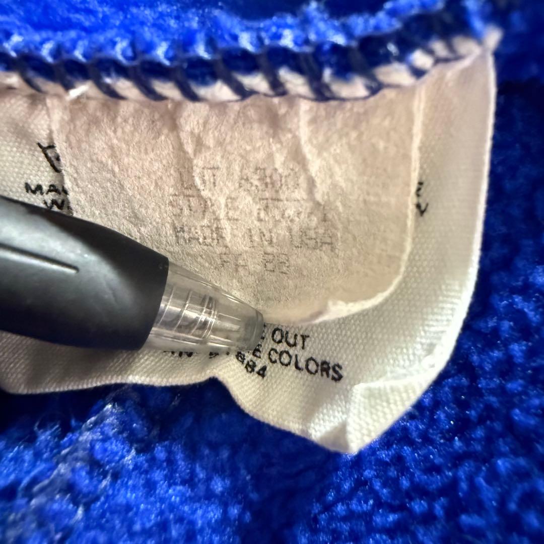 80's patagonia フリースベスト XL 青 3角タグ