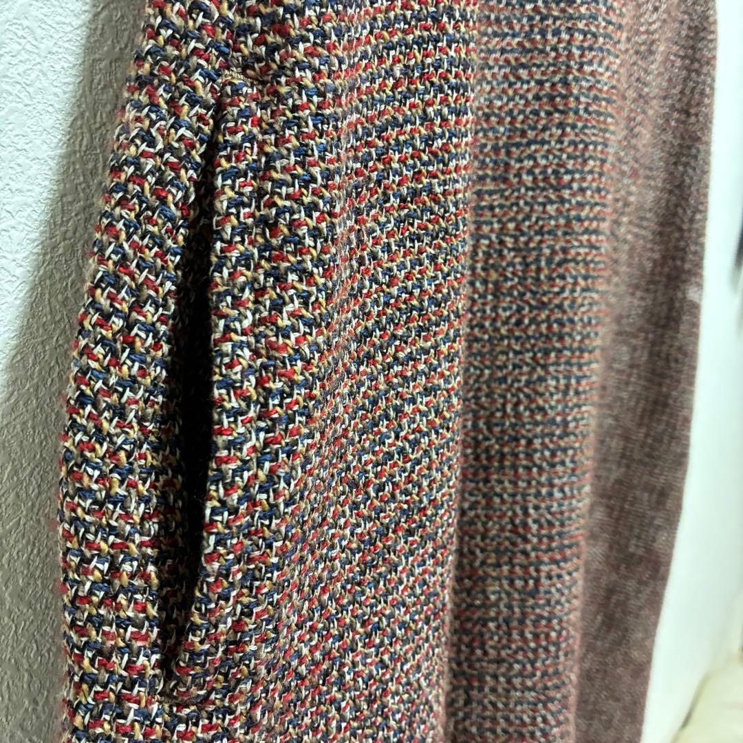 【45R】アーミッシュツイードワンピース Aライン ウール ジャンパースカート