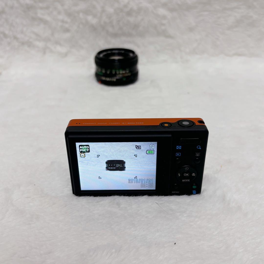 【極美品】PENTAX Optio H90 オレンジ シルバー