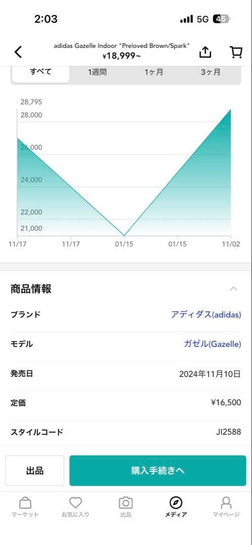 ユ*キ様 adidas GAZELLE ガゼル スエード ブラウン 27cm