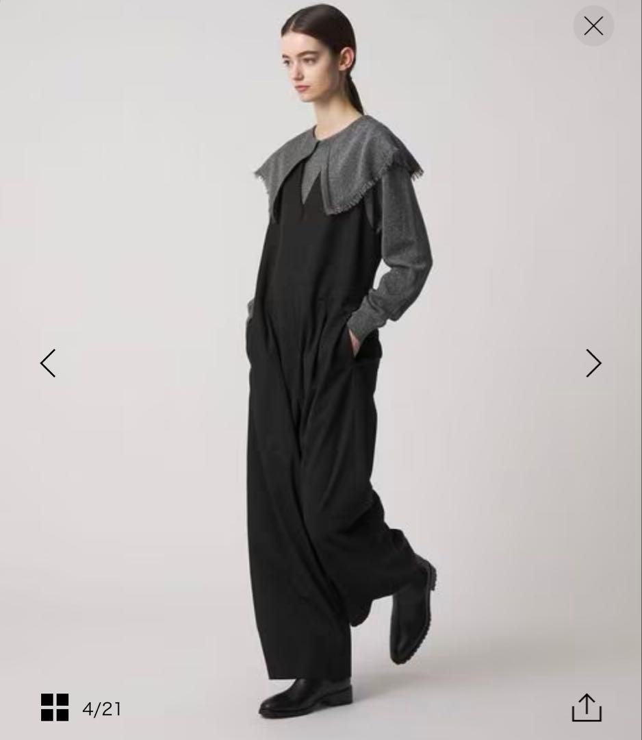 drawer ドゥロワー　WINTER1 12Gショールカラーニット　サイズ1