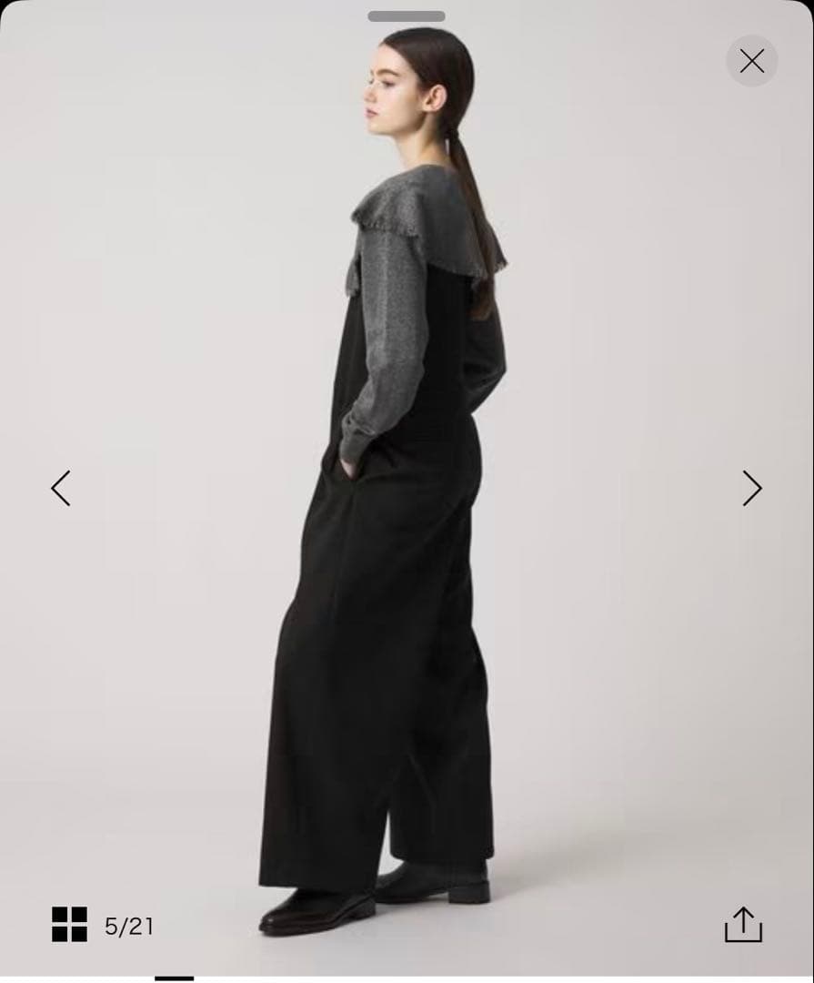 drawer ドゥロワー　WINTER1 12Gショールカラーニット　サイズ1