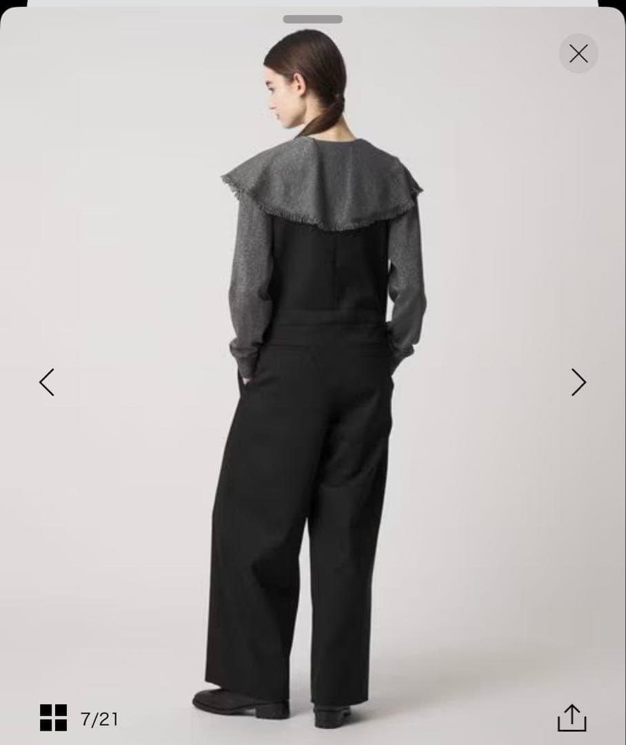 drawer ドゥロワー　WINTER1 12Gショールカラーニット　サイズ1