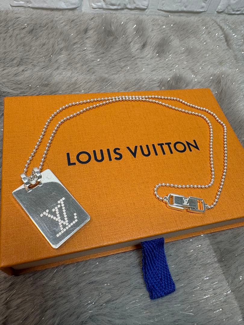 【美品】 LOUIS VUITTON ルイヴィトン ネックレス モノグラム タグ