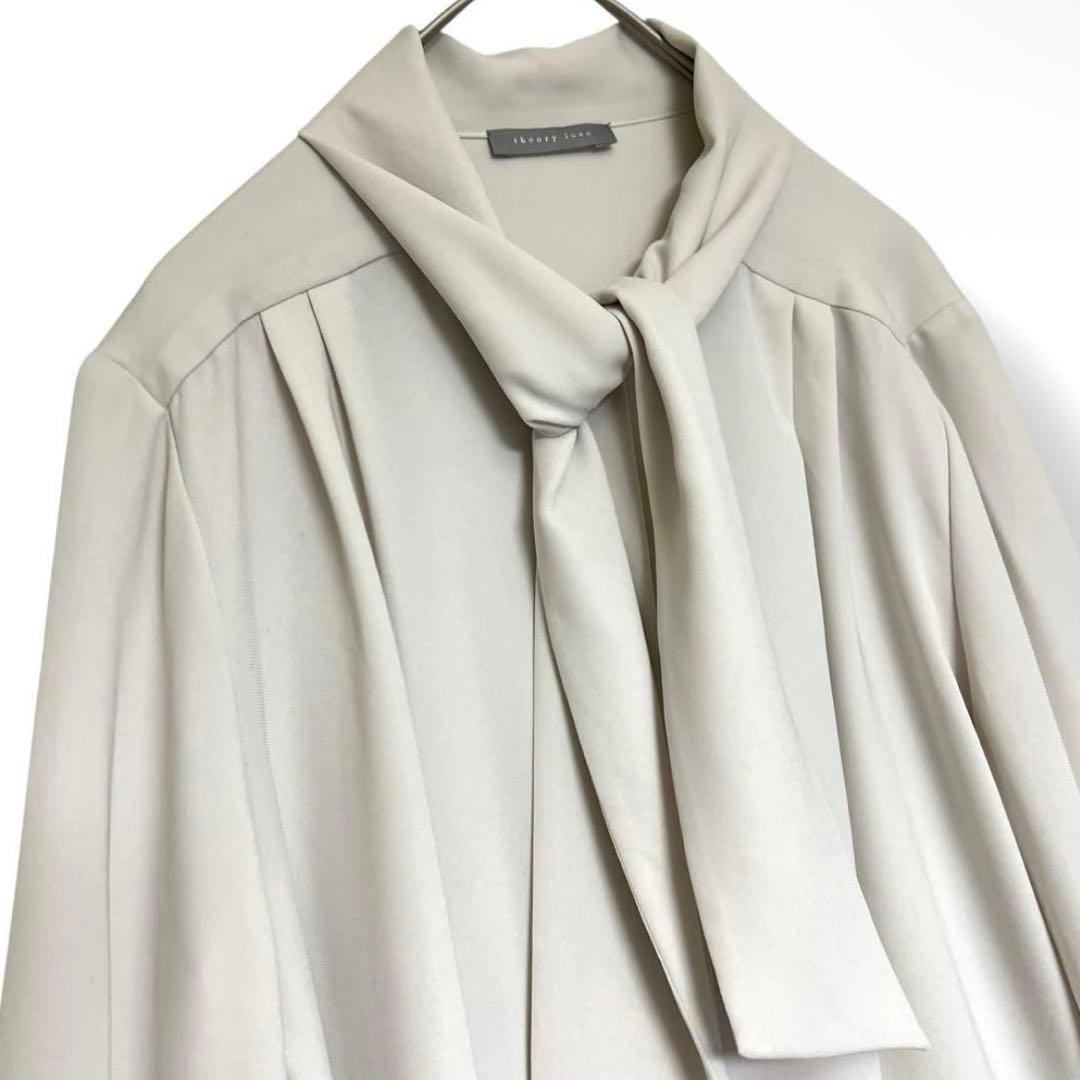 【人気完売品】セオリーリュクス ボウタイ ブラウス HEAVY PEARL 38