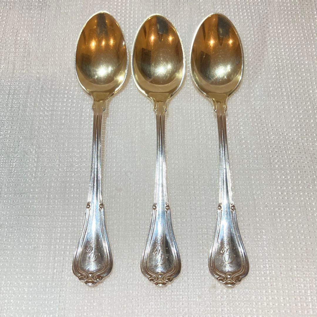 87 クラシックスタイル純銀スプーン3本セット