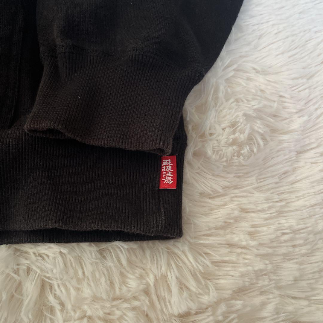 ブラックアイパッチ 取扱注意 パーカー フーディ ブラック 刺繍 センターロゴ