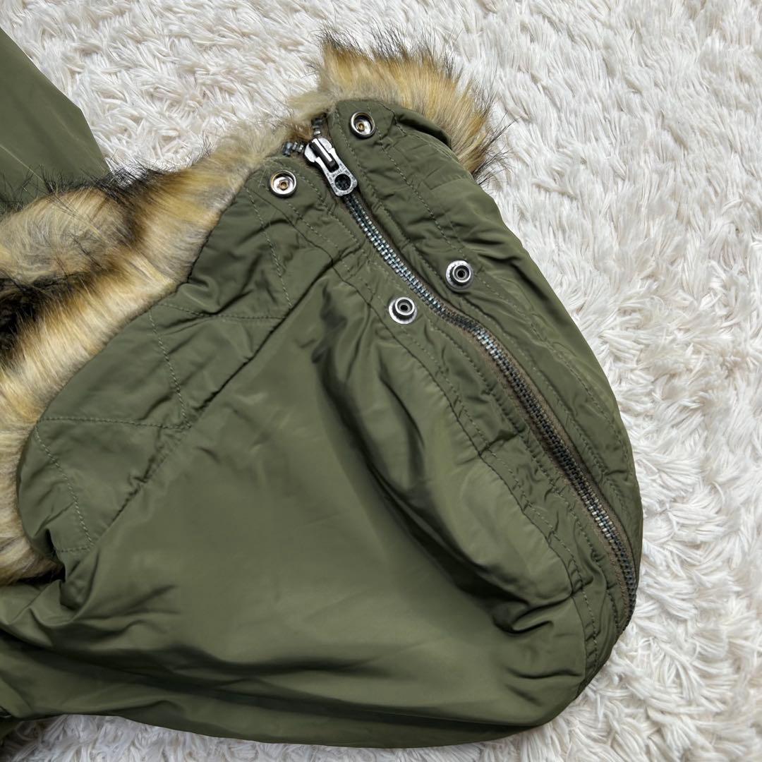 【美品】DIESEL ディーゼル N-2B フライトジャケット 短丈 カーキ M