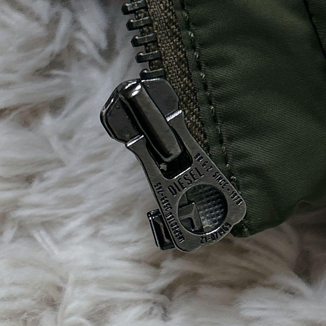 【美品】DIESEL ディーゼル N-2B フライトジャケット 短丈 カーキ M