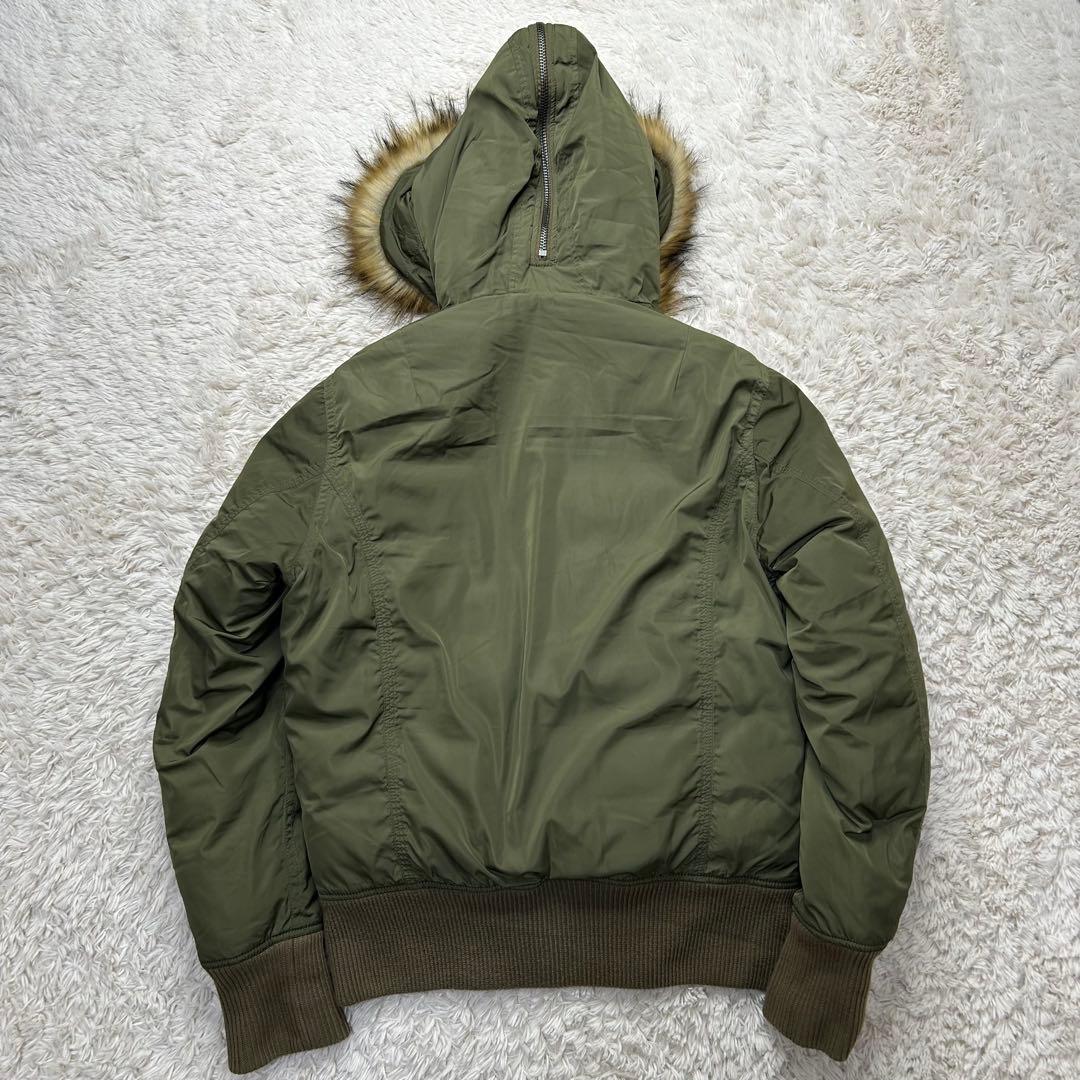 【美品】DIESEL ディーゼル N-2B フライトジャケット 短丈 カーキ M