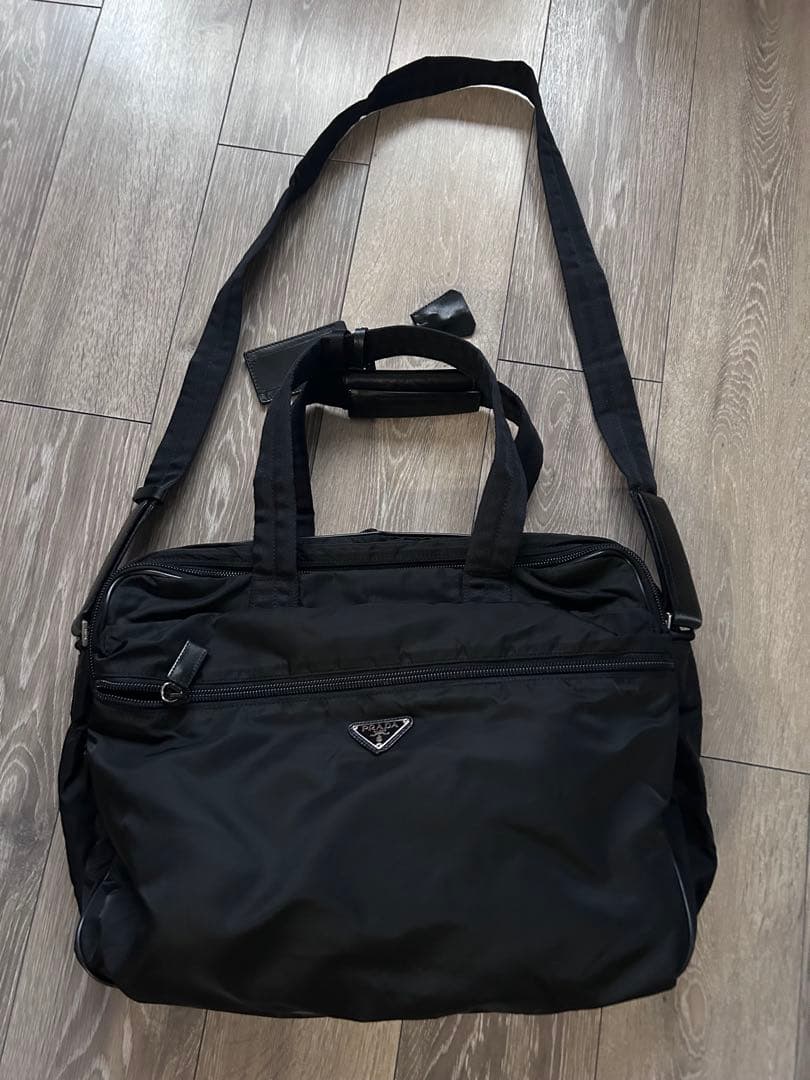 PRADA 2WAY1、2泊用旅行バッグ ナイロンタフタ、ブラック