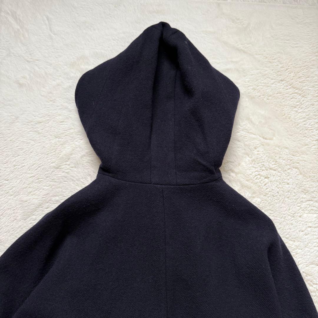 【美品】ワイズ ダッフル風 フードコート ラグラン ネイビー サイズ2