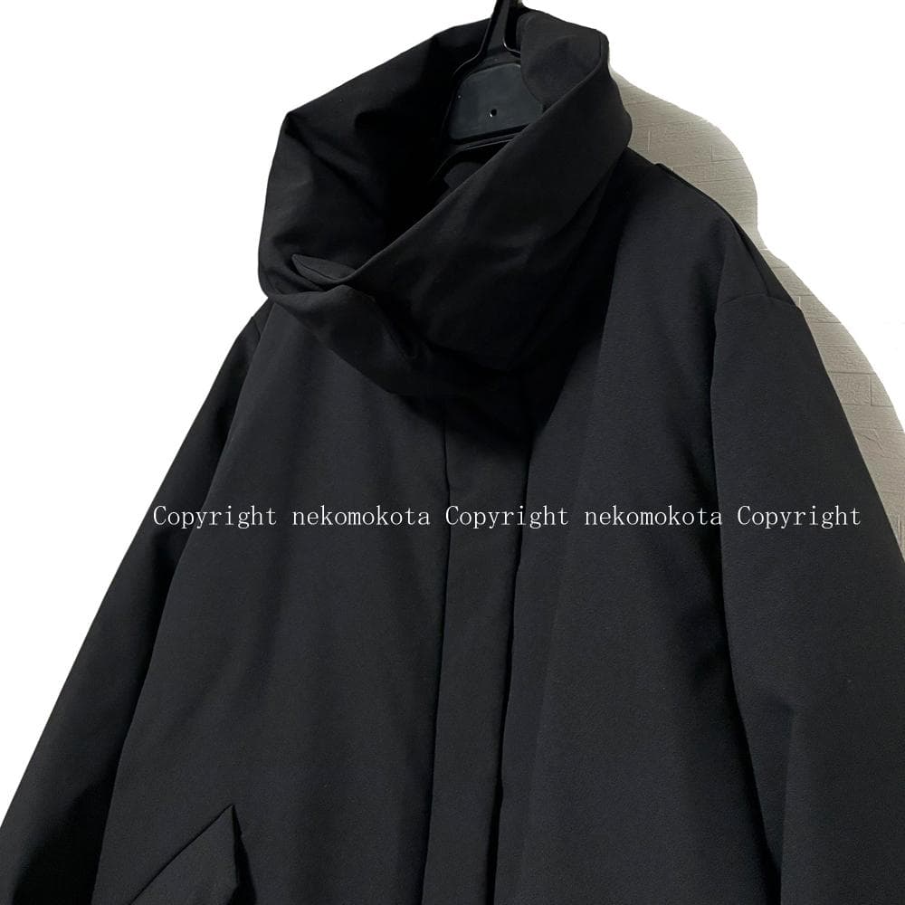 2025 未使用 23区 ミリタリー Aライン ダウンコート 44 黒 ブラック